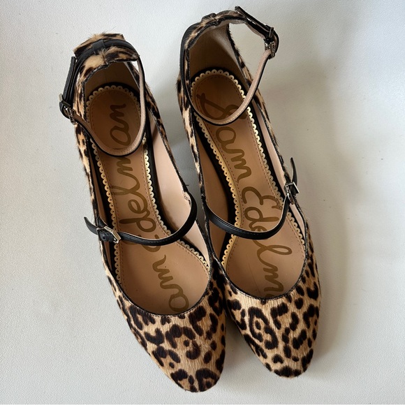 Sam Edelman Leopard Print Heels - Size 7.5 - Picture 8 of 9